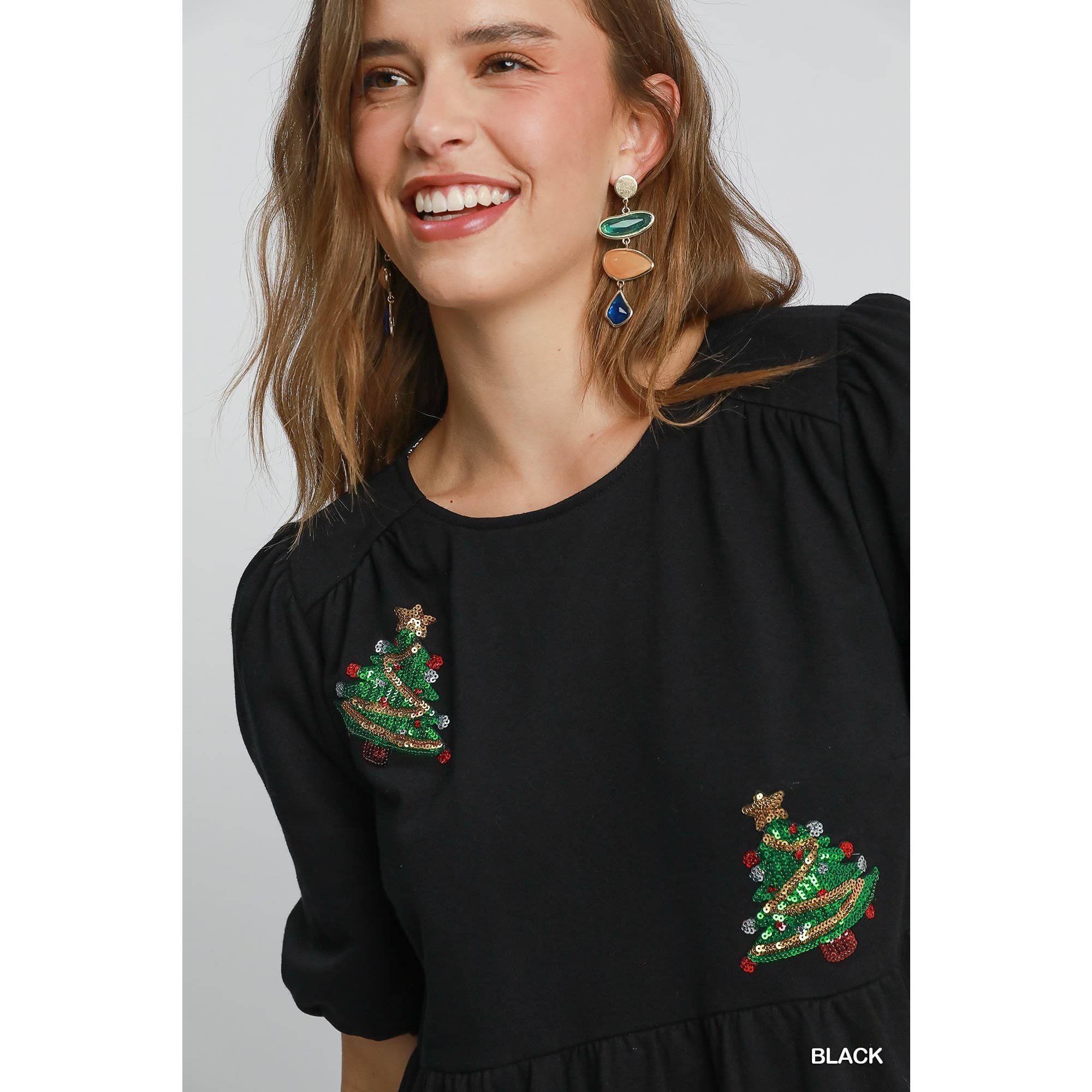 STYLE USA - Wholesale Dress - Women's - Christmas Tree Sequined Mini Dress5