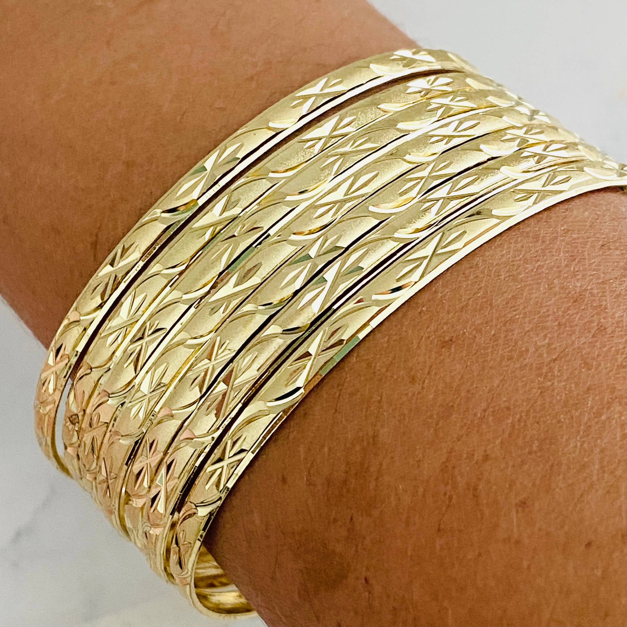 Housegoldjewelry - Wholesale Jewelry Set - Gold Filled Set of Bangles, Indian Bangle Set,1