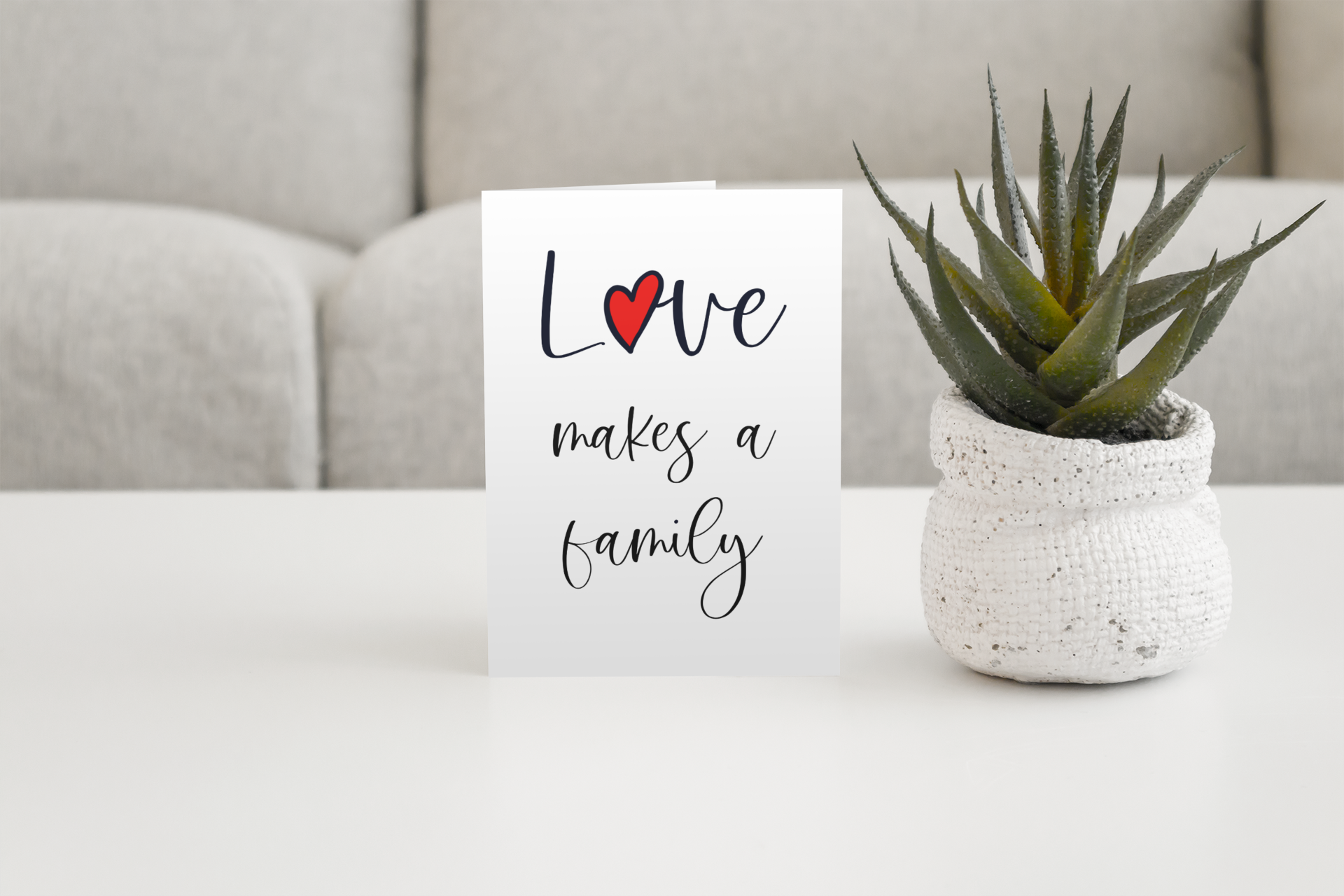 Paperleaf Studios - Wholesale Baby Card - Adoption Card: 'Love Makes A Family'3