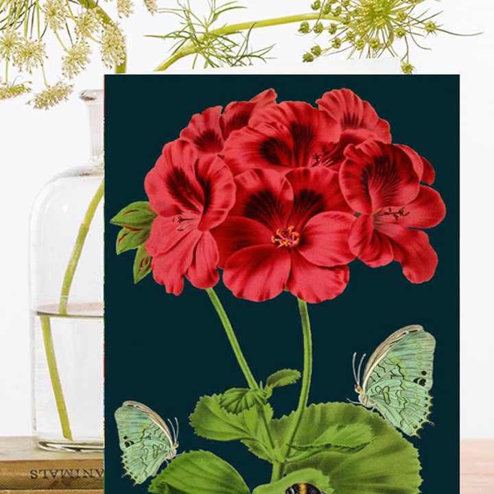 Madame Treacle – wholesale Everyday greeting card – RS129P ~ Blank Midnight Botanical Greeting Card