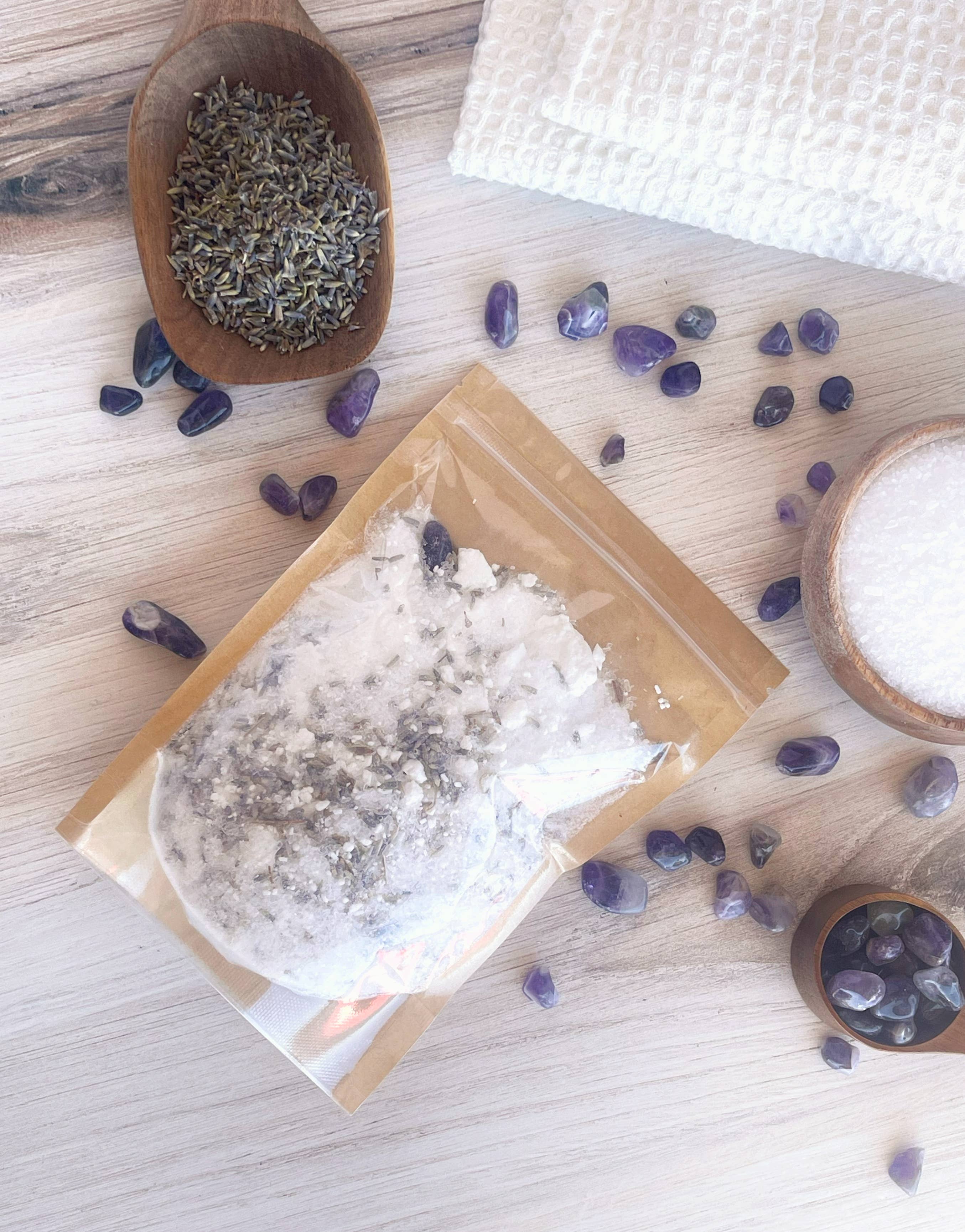 Rage Gems & Jewelry - Wholesale Bath Soak/Milk - Amethyst & Lavender Crumbled Bath Bomb Bath Soak1