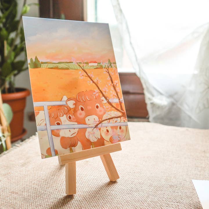 Stampa d'arte - Mucche al crepuscolo for wholesale by BlossomBujo Store