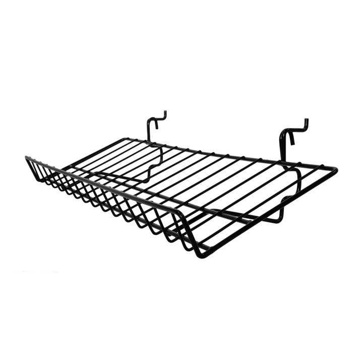 Suburban Sales – wholesale Display shelf – Universal Wire Shelf for Slatwall Gridwall and Pegboard3