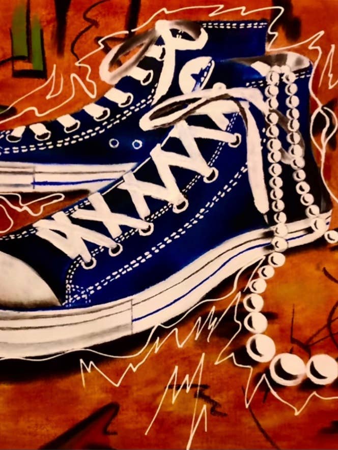 Chucks and Pearls for wholesale by SKETCHED PERFECT DESIGNS, LLC