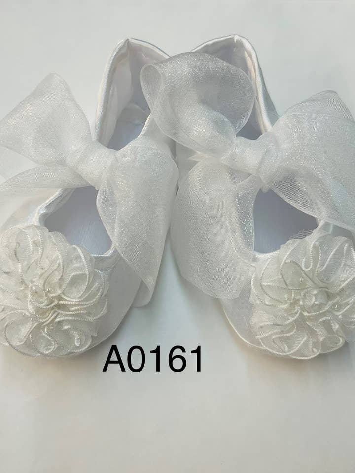 A0161 Ribbon Flower Booties for wholesale by Will'beth