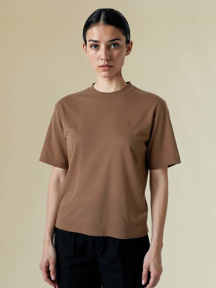 NOCTURNE fine knitted T-shirt for wholesale by Leap Concept