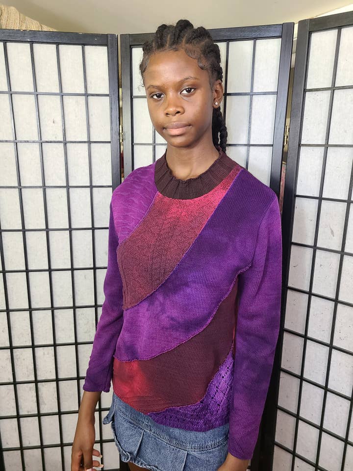 Bejewled Sky-Dye Pullover for wholesale by IWANCIW functional funware