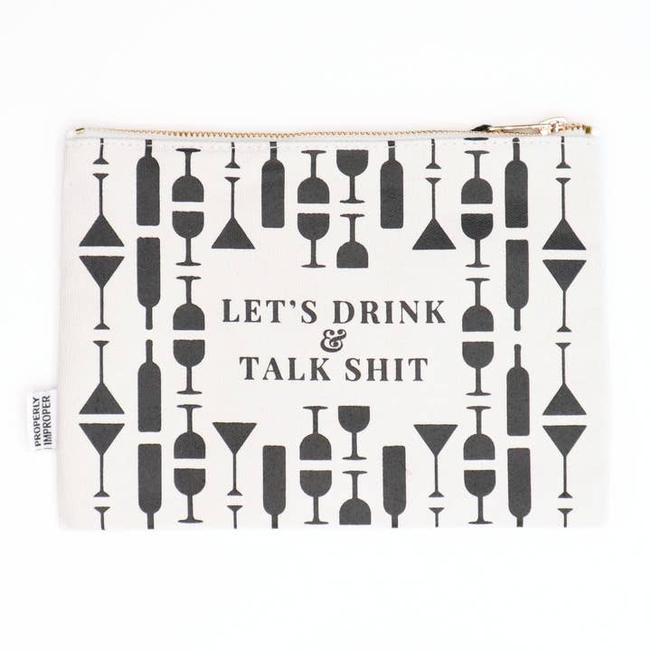 Astuccio in Tela Beviamo e Sparliamo per la vendita all'ingrosso da parte di Properly Improper
