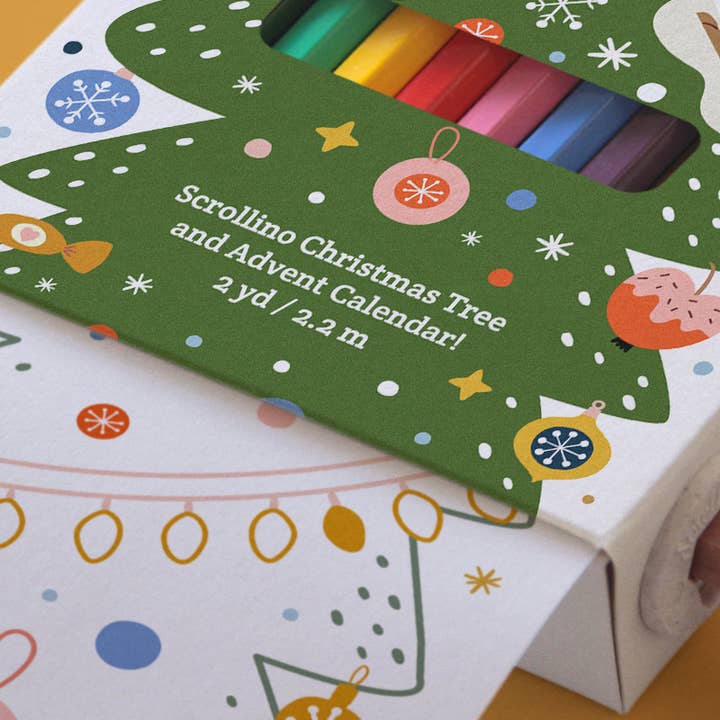 Scrollino – wholesale Colouring book – Child & baby – Christmas Tree to color - Scrollino Xmas Coloring