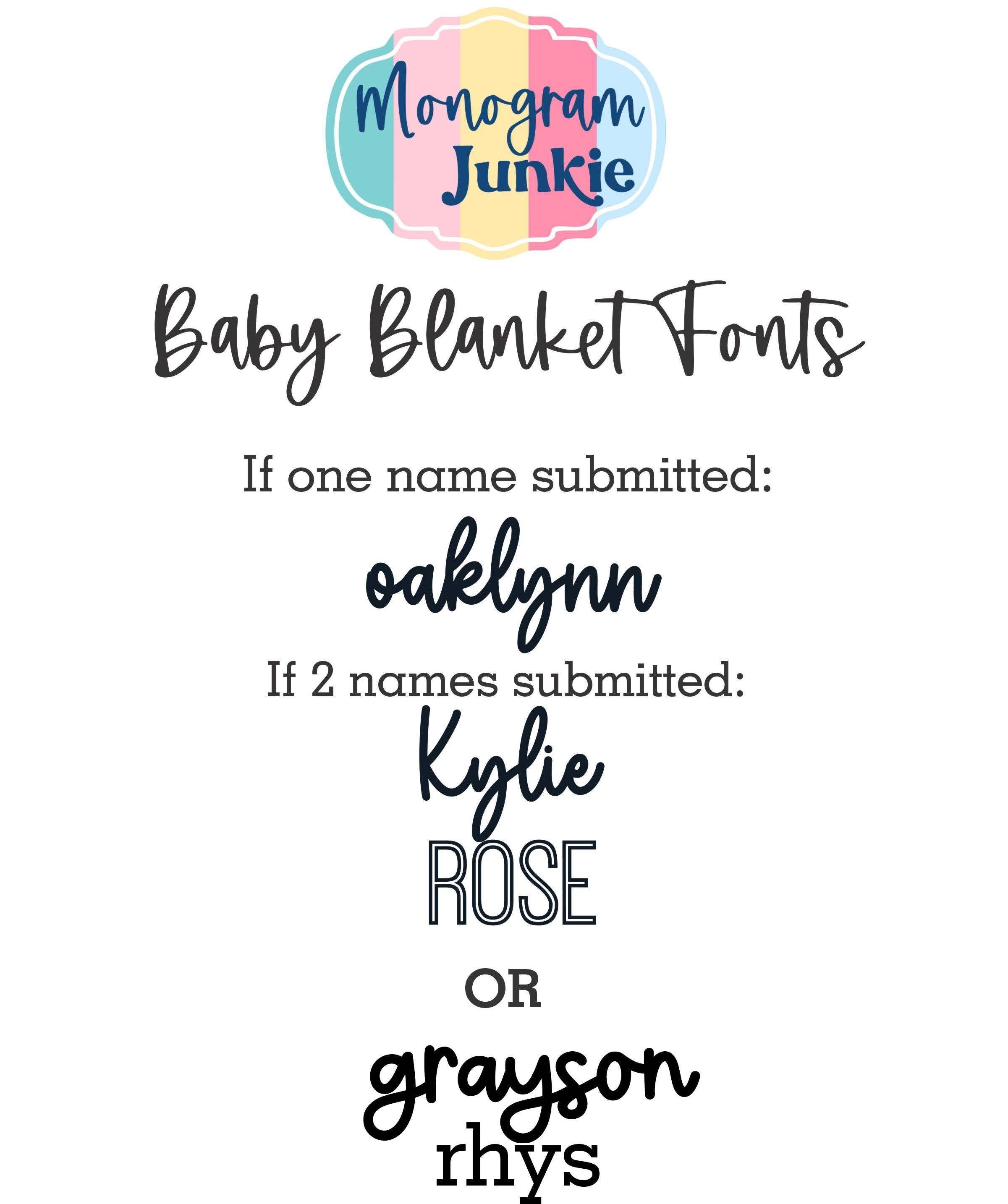 Monogram Junkie - Wholesale Bedding Blanket - Kids & Baby - Personalized Navy Blue Repeating Name Baby Blanket2