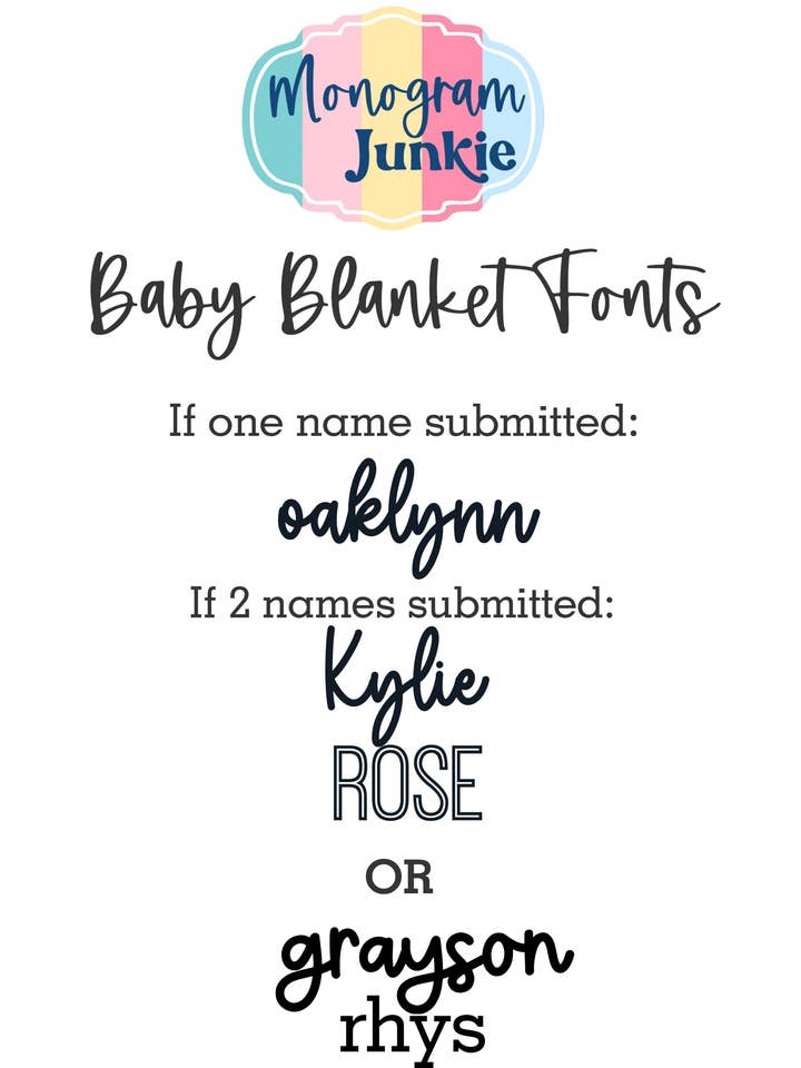 Monogram Junkie - Wholesale Bedding Blanket - Kids & Baby - Personalized Navy Blue Repeating Name Baby Blanket2
