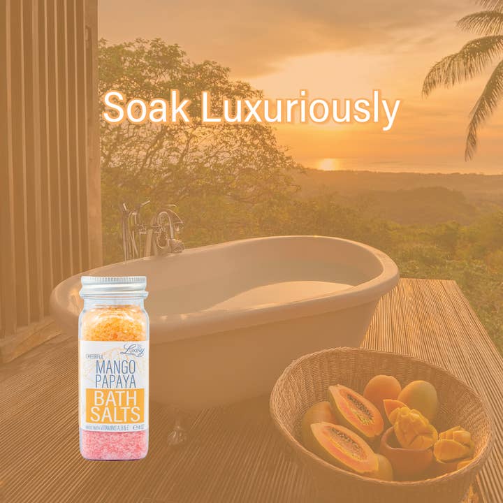 Luxiny Products - Luxurious Bath and Body - Wholesale Bath Salts - Bath Salts | Mango Papaya | 4 oz | Bath Salts Soak