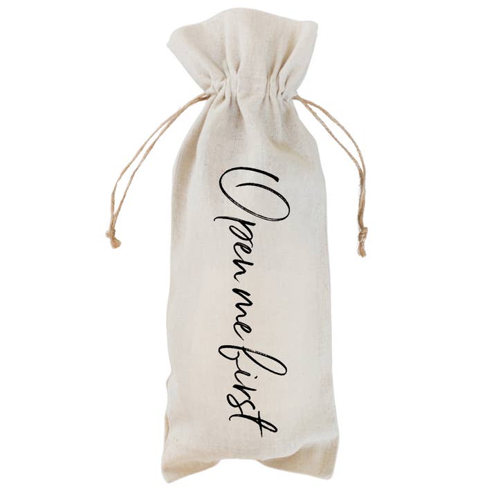 Porter Lane Home - Wholesale Wine Gift Bag - Open Me First Wine Bag1