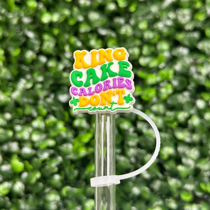 La Luna Belle LLC - Wholesale Drinking Straw - King Cake Calories Don’t Count