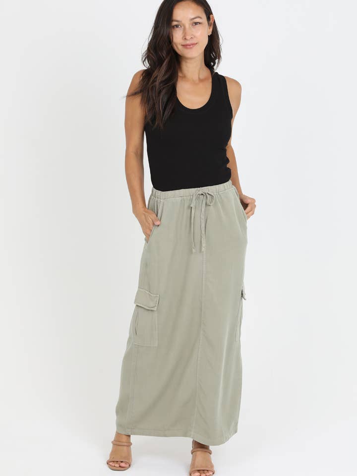 N6373-ASIS TENCEL MAXIKJOL MED LASTFICKA för wholesale av Nostalgia