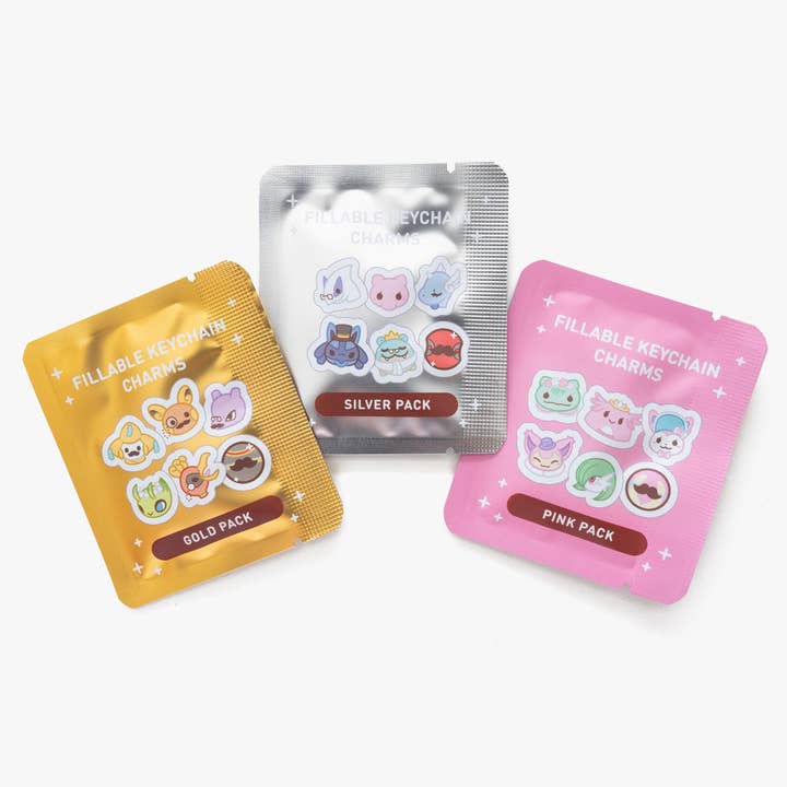 *NOVO* Pacotes Surpresa de Charms de Porta-chaves Preenchíveis Gentlemon por atacado de Geoffrey Siu Art LLC