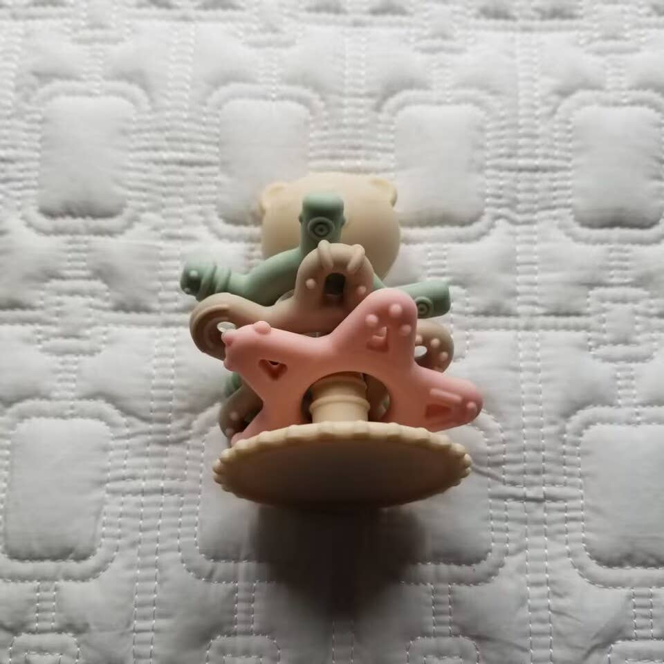 D & C TOYS - Wholesale Handheld Rattle - Baby - Bear Rattle Silicone Baby Stacking Toy3