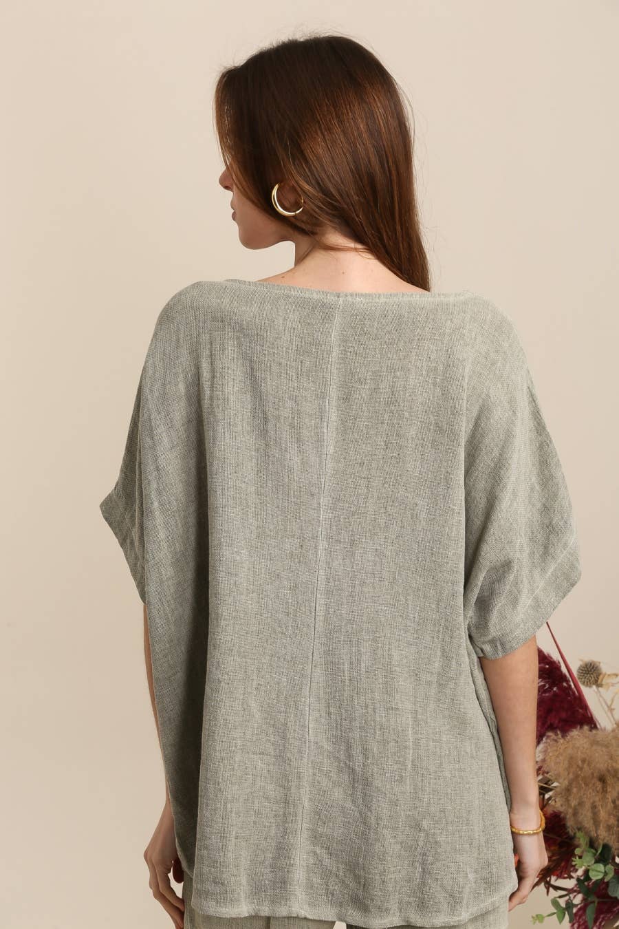 LÉA & LUC - Wholesale Tunic - Women's - Blouse in 50% linen and 50% cotton REF. 464910