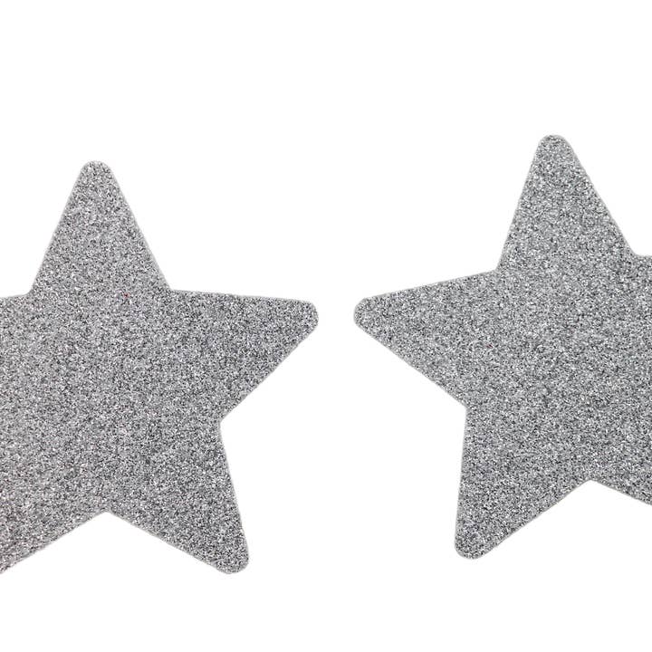 White glitter star pasties for wholesale by Western Fashion