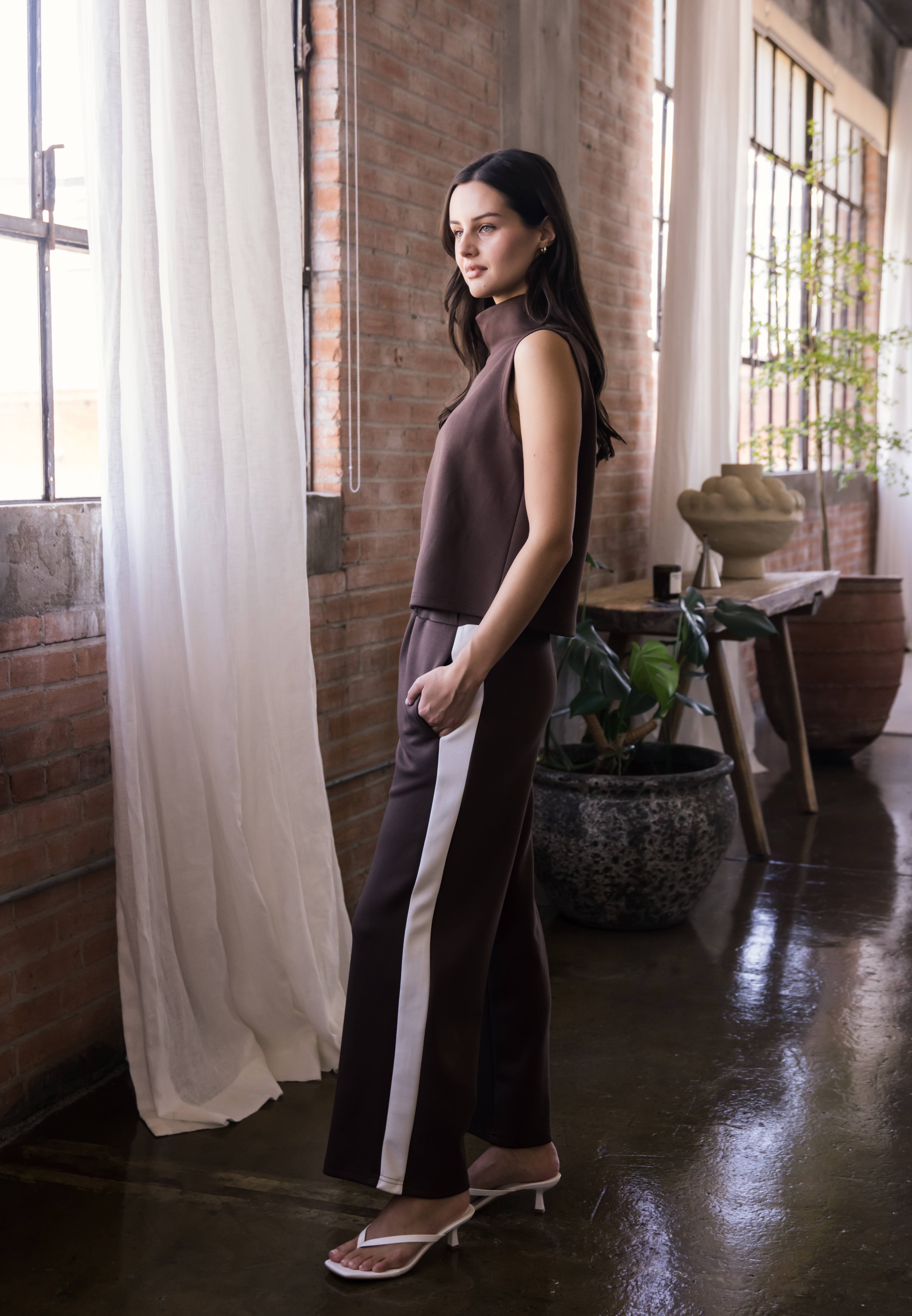 P. CILL – wholesale Pants – Women's – P. CILL Butter Modal Side Stripe Wide Leg Pants37