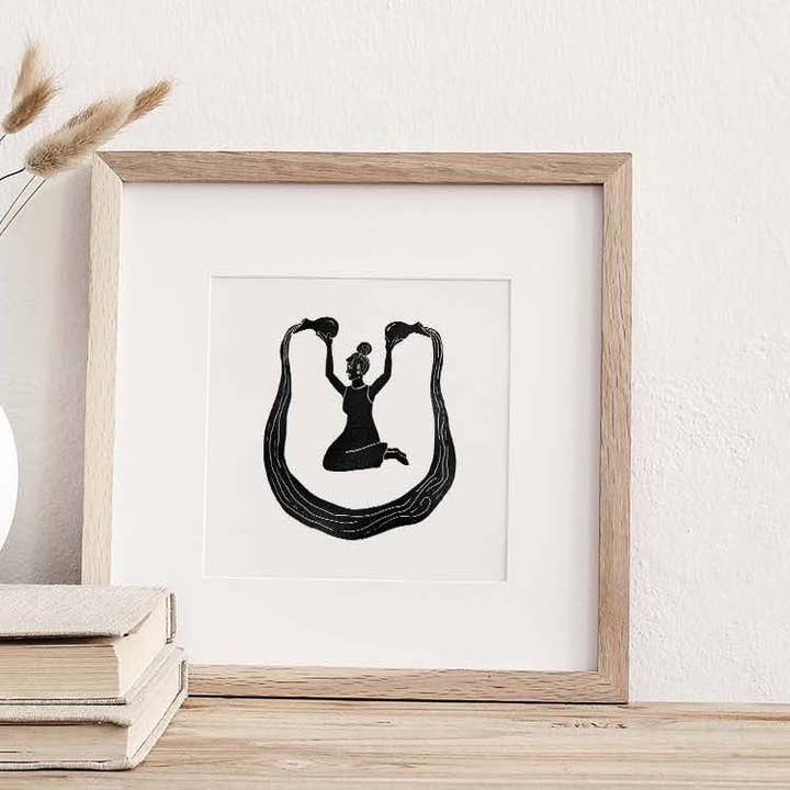 Téthys, déesse — impression d'art carrée recyclée pour la vente par Humm House