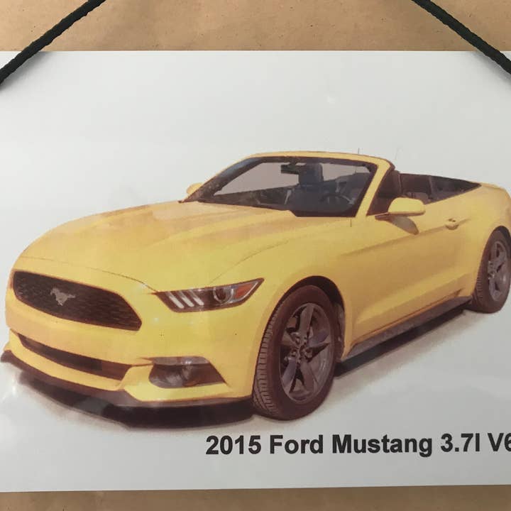 Ford Mustang 3.7L V6 Convertible 2015 - Plaque (8.25x5.75in) for wholesale by Witherden's Workshop