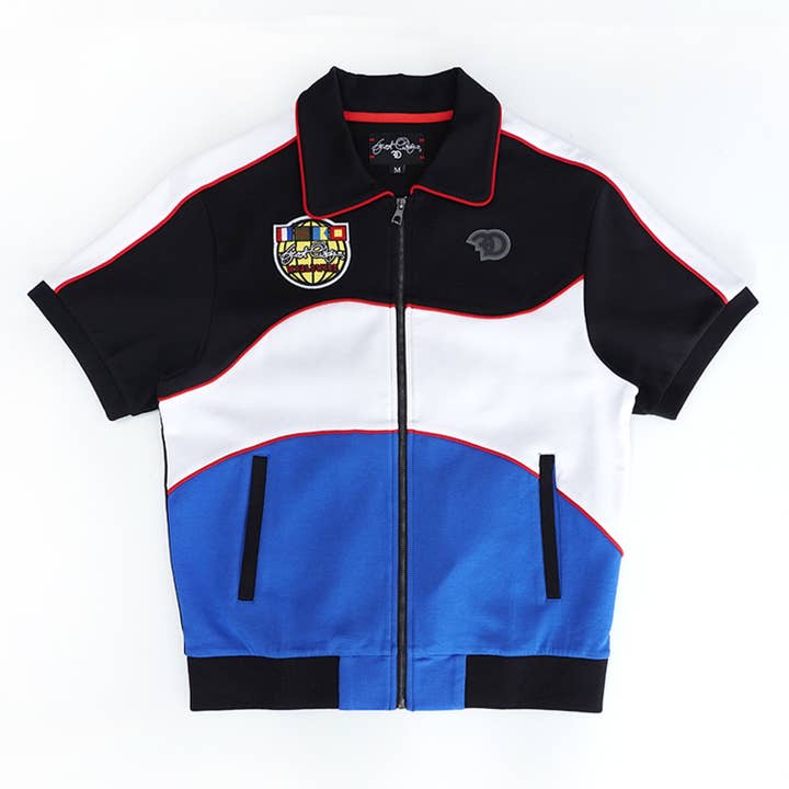 Black F534 Frost Worldwide Short Set - Black/Royal for wholesale on Faire
