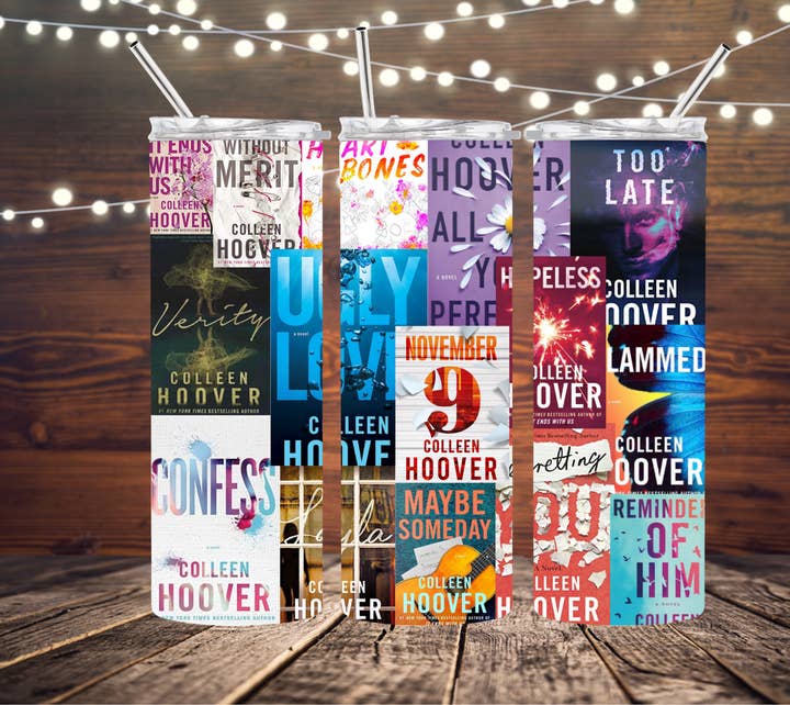 Dogwood Graphics & Design - Wholesale Insulated Mug/Tumbler - Colleen Hoover Books 20oz Skinny Tumbler0