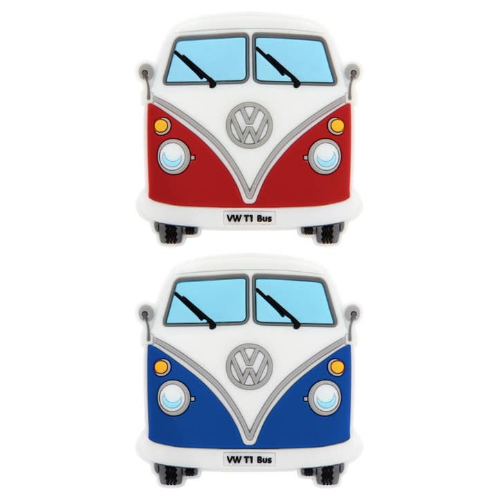 VW T1 Bus Office Home Kitchen Magnet 2-pc Set - RD/BL for wholesale by VW Collection by BRISA