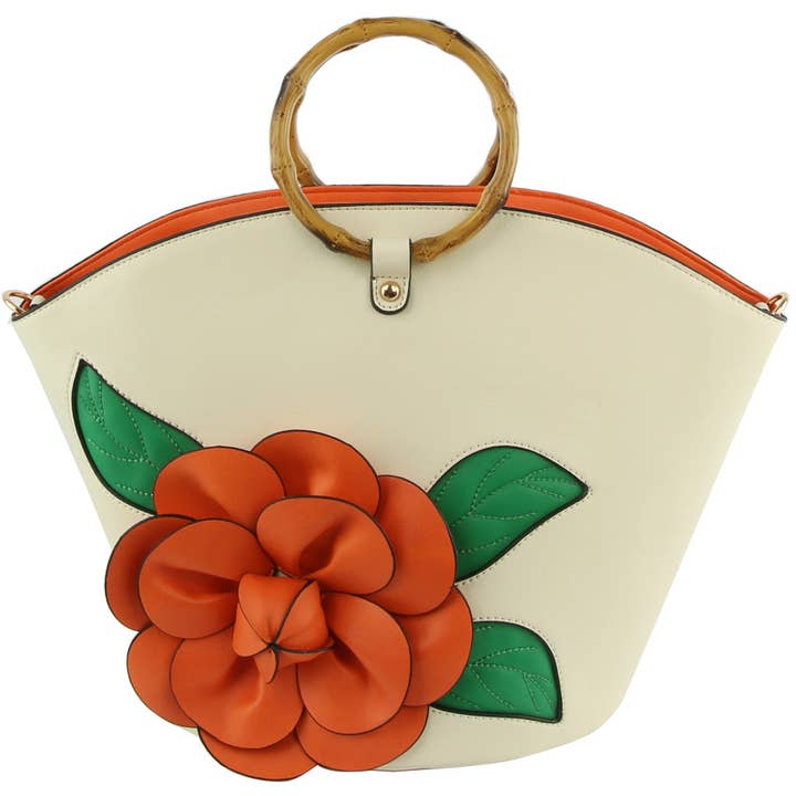 Handbag Factory Corp - Wholesale Top Handle Bag - Women's - Women Flower Satchel Evening Purse Party Bag1