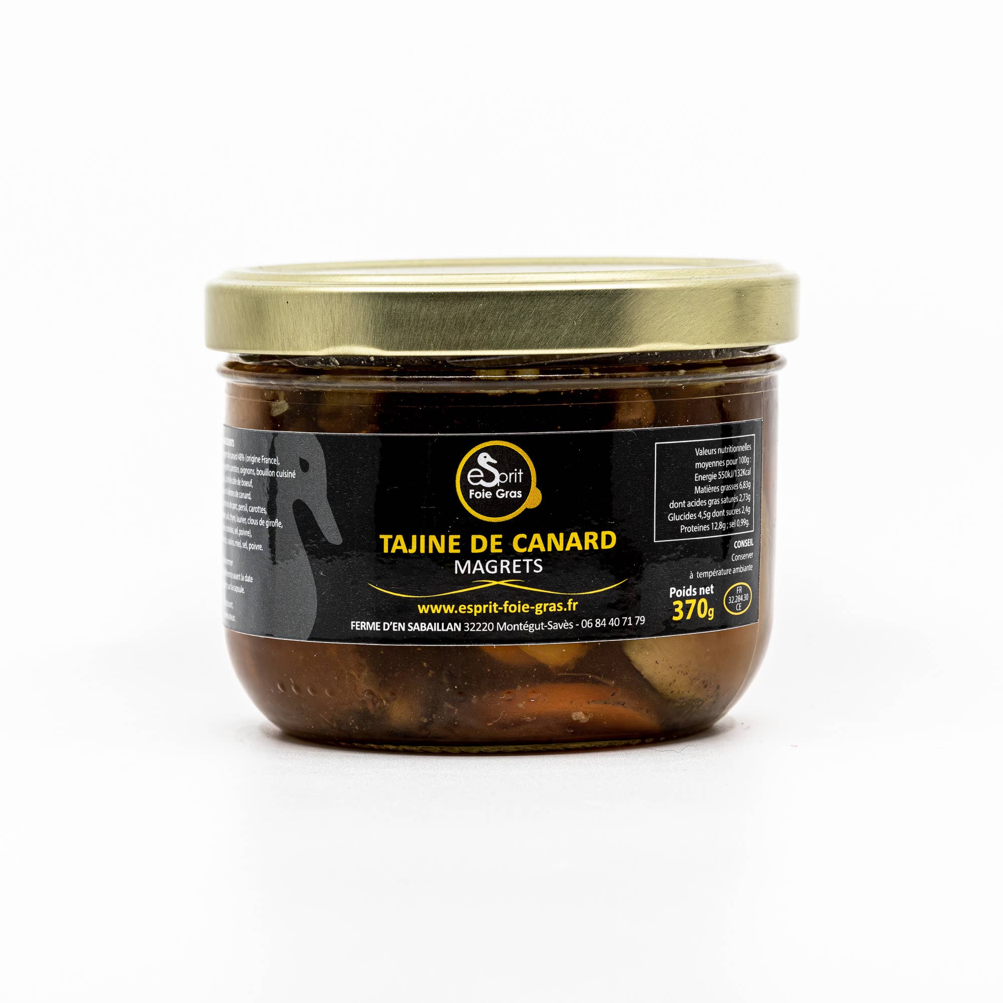 Esprit Foie Gras - Wholesale Preserves - Duck tajine (magret) 370 g0