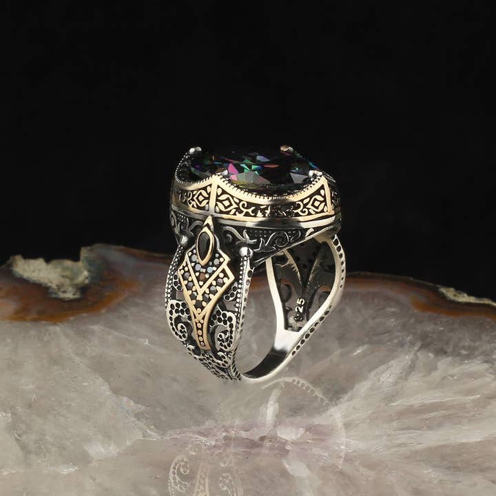 Ephesus Jewelry - Wholesale Cocktail/Statement Ring - Unique Mystic Topaz Ring Sterling Silver2