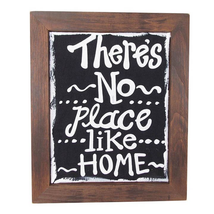 Træramme med imiteret tavle „Der er ingen plads som Home“ - 12" Tall for engroshandel hos Birch Maison