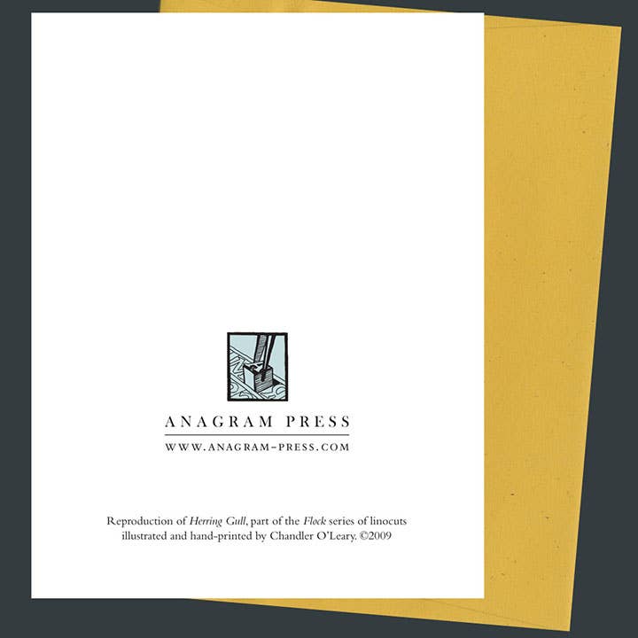 Anagram Press - Wholesale Everyday Greeting Card - Herring Gull Card2