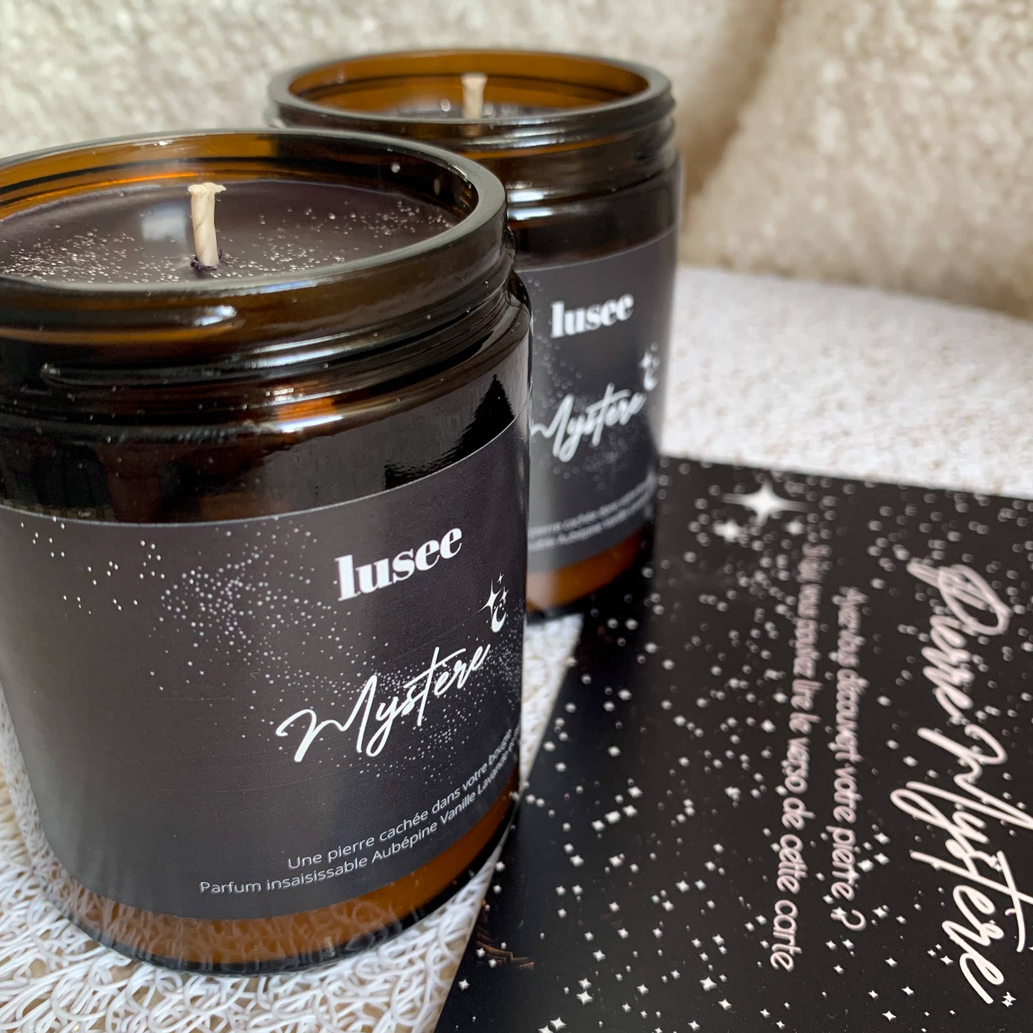 Lusee Bougies - Wholesale Jar/Filled Candle - Pierre Candle "Mystery" -Hawthorn Vanilla Patchouli4