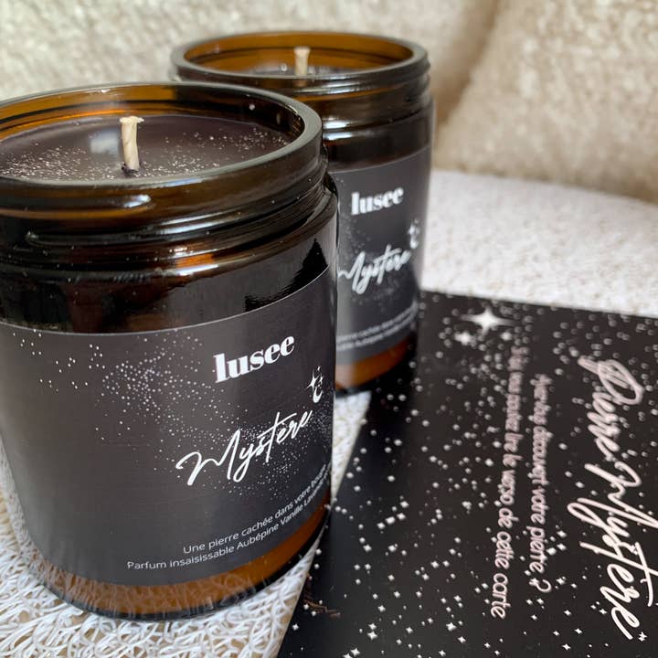 Lusee Bougies - Wholesale Jar/Filled Candle - Pierre Candle "Mystery" -Hawthorn Vanilla Patchouli4