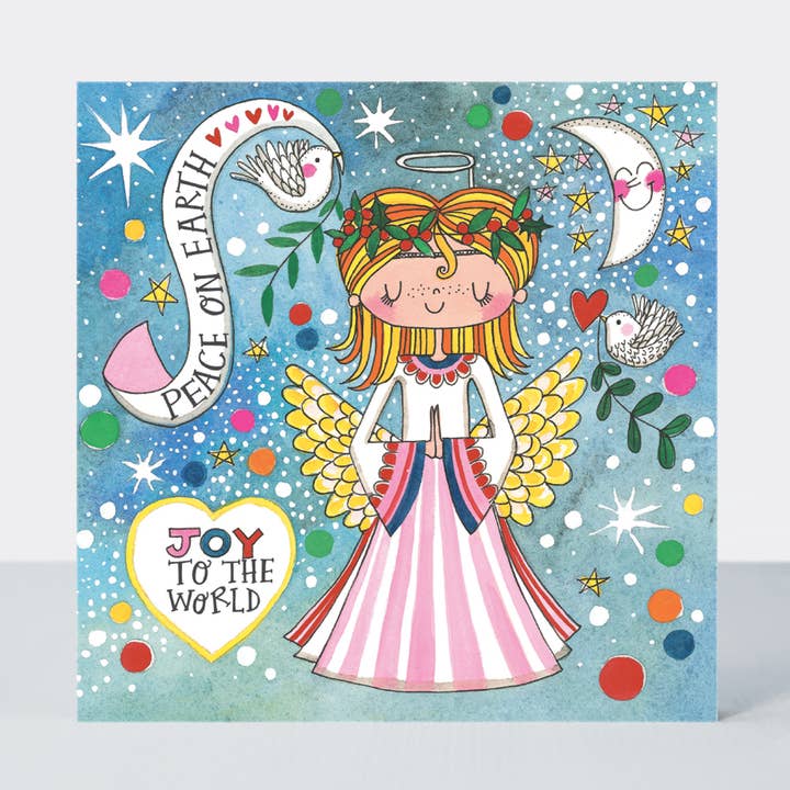 Xmas Jigsaw Cards - Peace on Earth Angel for wholesale by Rachel Ellen Designs