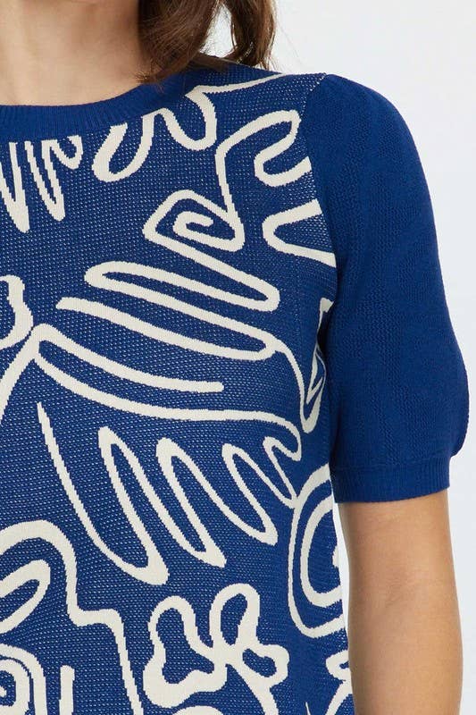 Current Air – Großhandel Strickoberteil – Damen – Abstraktes Muster Strickoberteil4