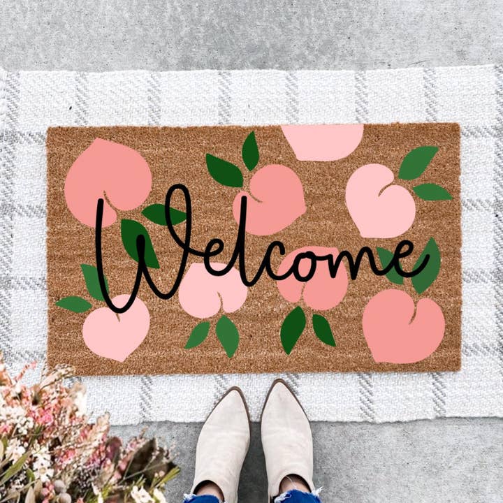 Peaches - Welcome for wholesale by The Doormat Company