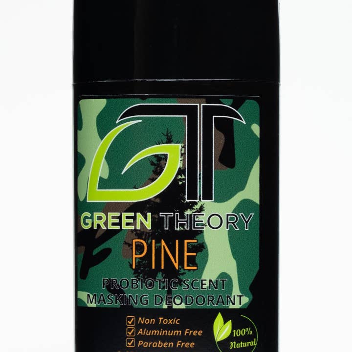 Green Theory Naturals - Venta al por mayor Desodorante - Hombre - Desodorante natural probiótico enmascarador de aroma de pino