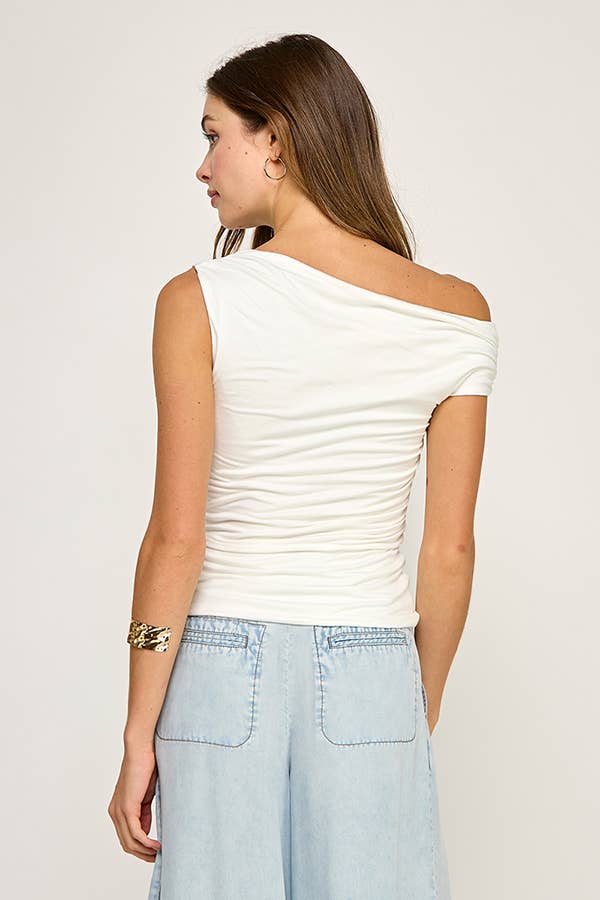 Miss Love – wholesale Knit top – Women's – ONE SHOULDER RUCHED TOP11