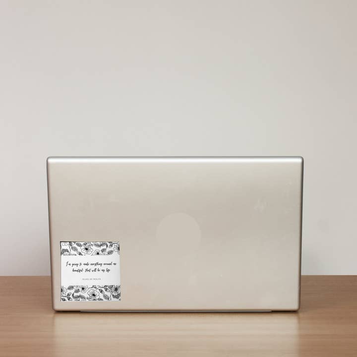 The Cornflower - Wholesale Sticker - Elsie De Wolfe Quote Floral Sticker1