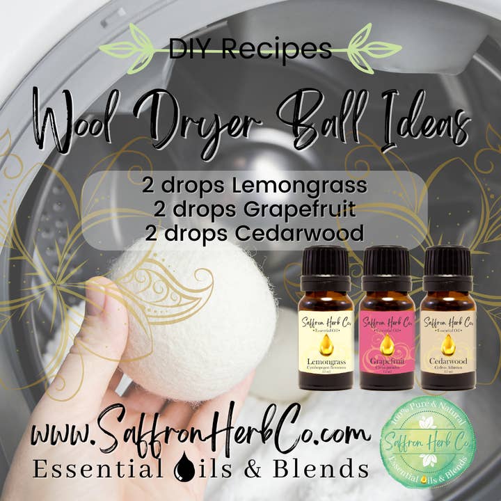 Saffron Herb Co. - Wholesale Dryer Sheets - Wool Dryer Balls • 100% All Natural Organic Wool3