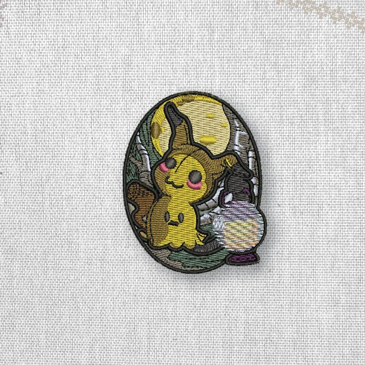 LynnzeeBB - Vente Écusson - Patch à broder Mimikyu Pokemon, joli patch d'anime effrayant