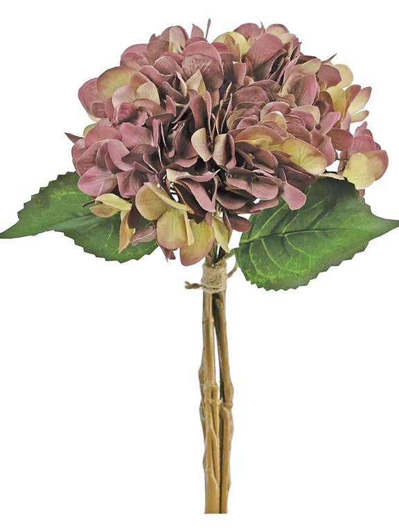 Bouquet de Hortensias Vintage, 17', Bois de rose pour la vente par Select Artificials, Inc.