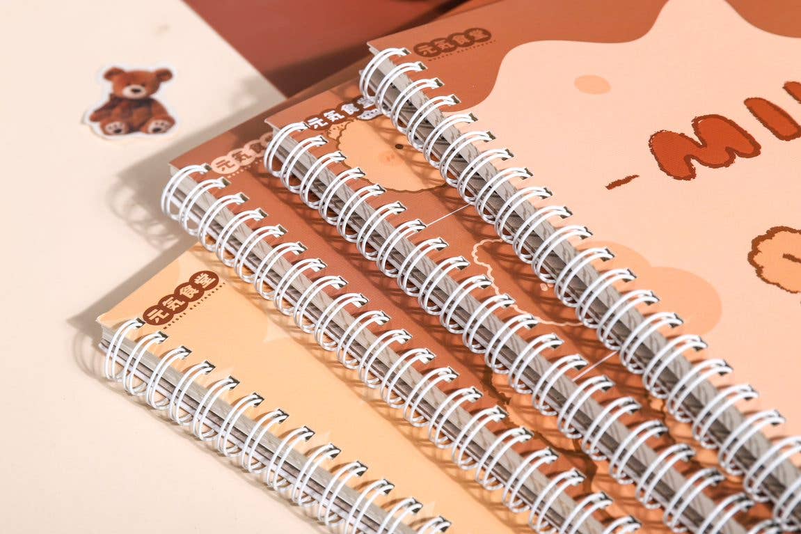 Yenzee Stationery – wholesale Notebook – Cute Bear Spiral B5 Notebook2