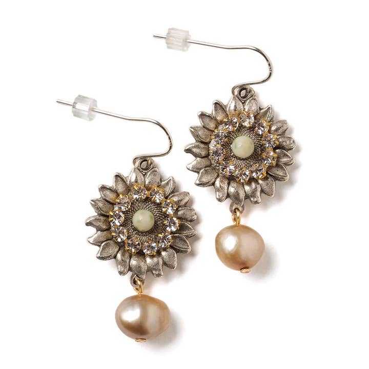 Sunflower Earrings for wholesale by Elements Jill Schwartz