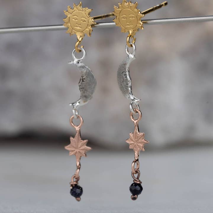 Amanda Coleman Jewelry – Großhandel Ohrhänger – Ohrringe Sonne, Mond und Sterne1