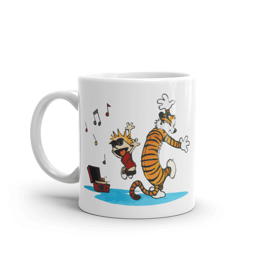 Art-O-Rama Shop - Wholesale Coffee Mug - Calvin and Hobbes Dancing with Record Player Mug0