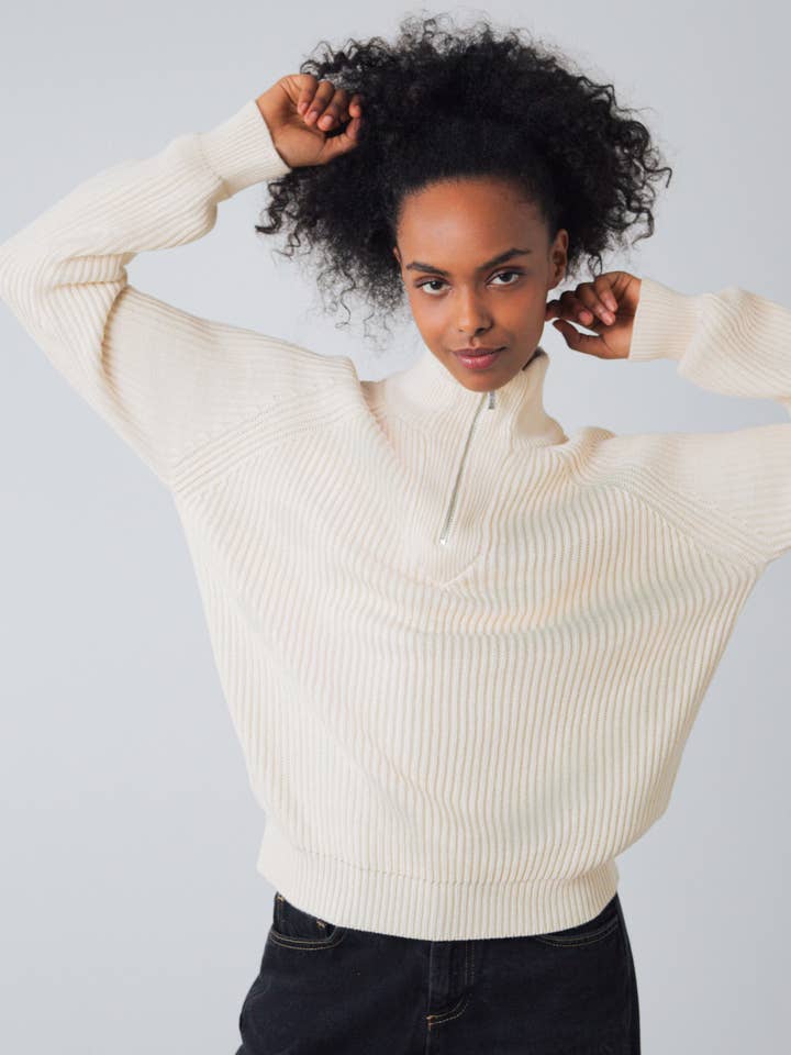 Half-Zip Knit Women for wholesale by Honest Basics